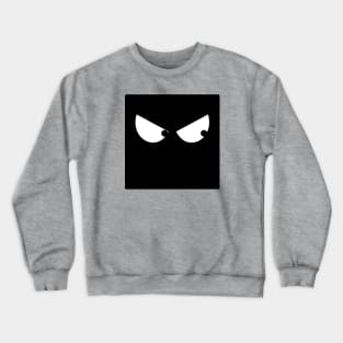 Kubi - the square emoticons - Nero, the angry face Crewneck Sweatshirt